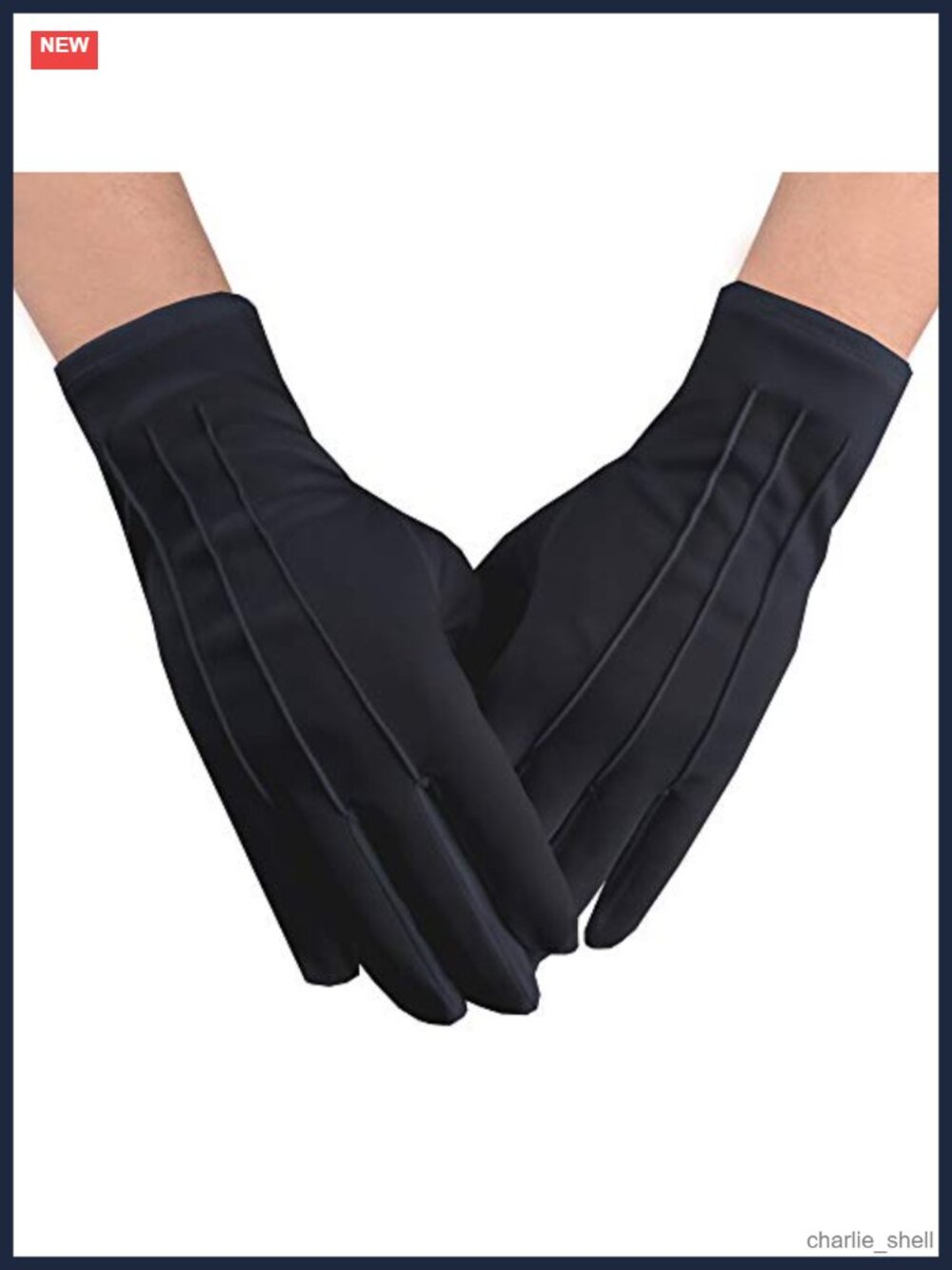 Men Nylon Cotton Formal Tuxedo Parade Gloves 26cm